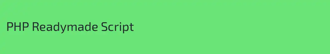 PHP Readymade Script